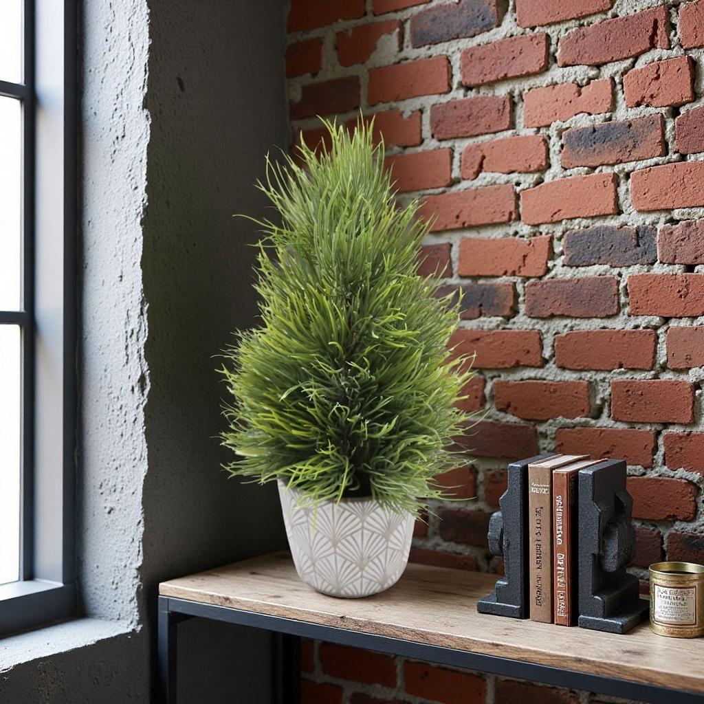 Artificial Green Plant Ground Plug, Suitable For Christmas Porch Decoration Outdoor And Indoor