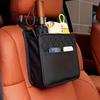 Universal Car Seat Hanging Storage Bag - Multi-Pocket Organizer with  PU Leather, Spacious Design for SUVs, MPVs & Sedans - Black