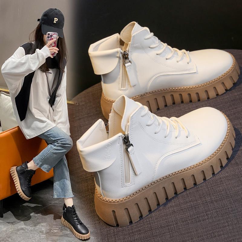 Новые осенне-зимние кроссовки, ботильоны из натуральной искусственной ...