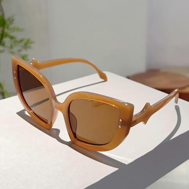 Cat Eye Sunglasses Women Fashion Halloween Party Gradient Decor Shades Trendy Brand Design Candy Color Rim Sun Glasses