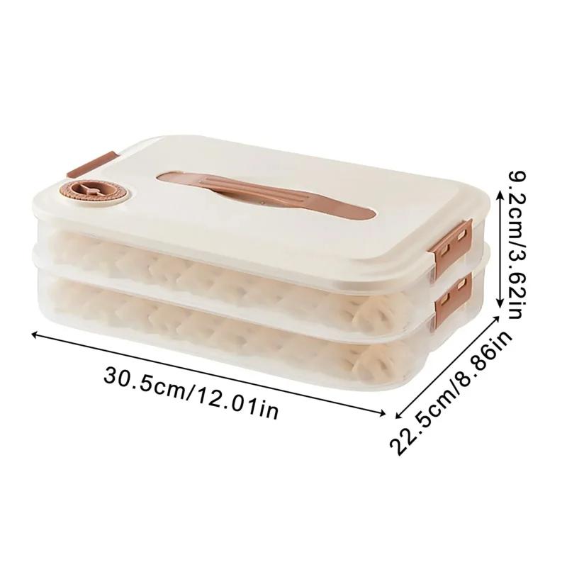 Контейнер для хранения пельменей, Морозильный контейнер, Холодильник, Замороженные пельмени, Многослойный, Пищевой, Контейнер для вонтонов, Бытовой контейнер для пельменей