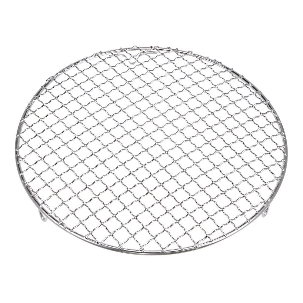 

with Feets Round Barbecue Grill 10 9 6.5 Grid Grill Rack Cross Wire Cooking Rack BBQ