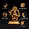 Ardhanarishvara Idol Ardhnarishwar Statue Shiv Parvati Double Avatar Idol for Car Dashboard and Home Decor Showpiece
