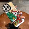 Popular Christmas-themed iPhone 16 Pro phone case, 15/14/13 inches, laser-cut design, iPhone 11/XS Max.