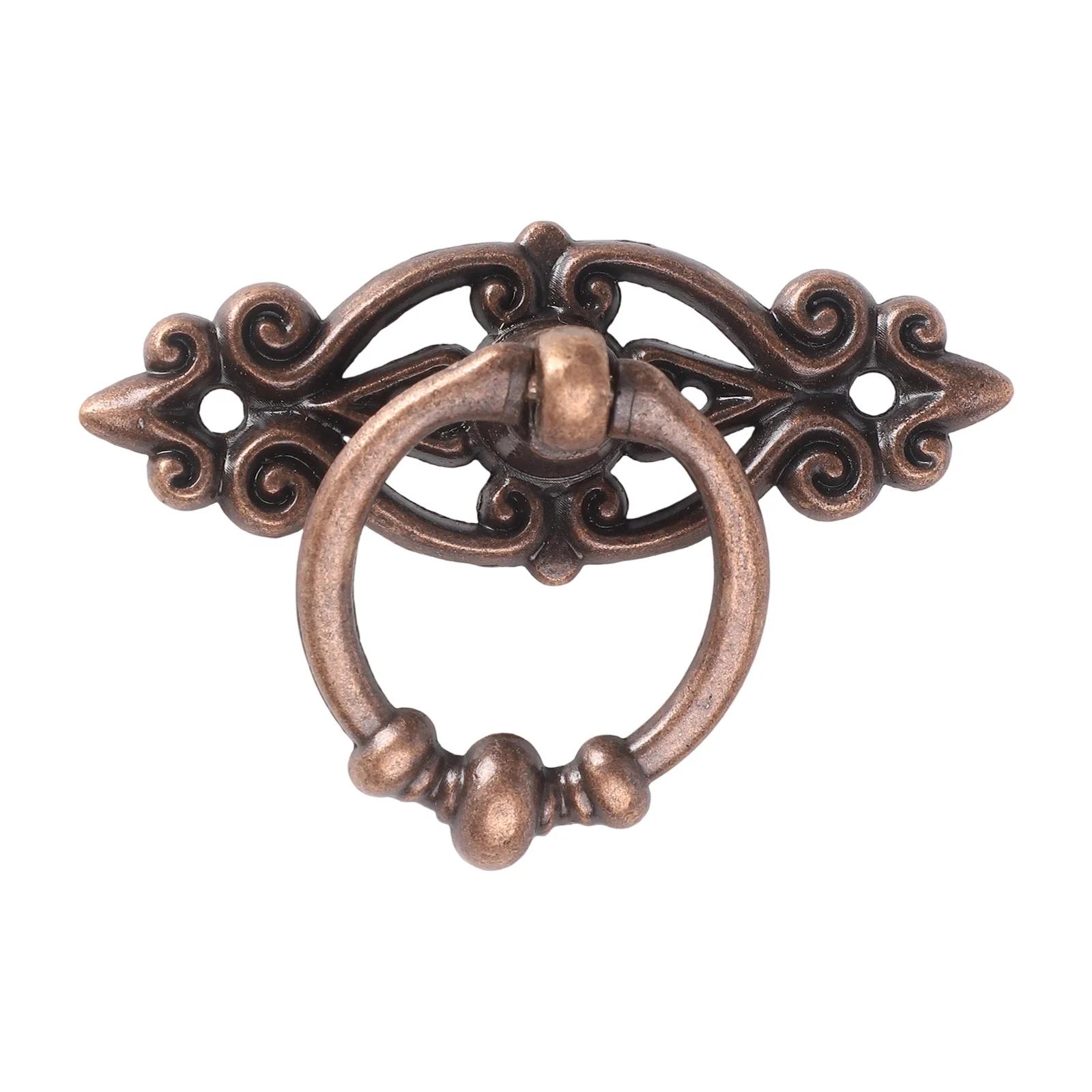 

Drawer Pull Ring Alloy Handle Tools Zinc Alloy 1PC 65*46mm Antique Cabinet Retro Screws Hanging Installation Easy