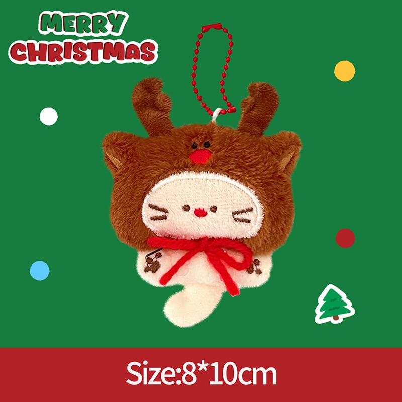 Christmas Decorations 2025 Christmas Doll Pendants Cute Elk Santa Claus Keychains Accessories Party Favors New Year Gifts