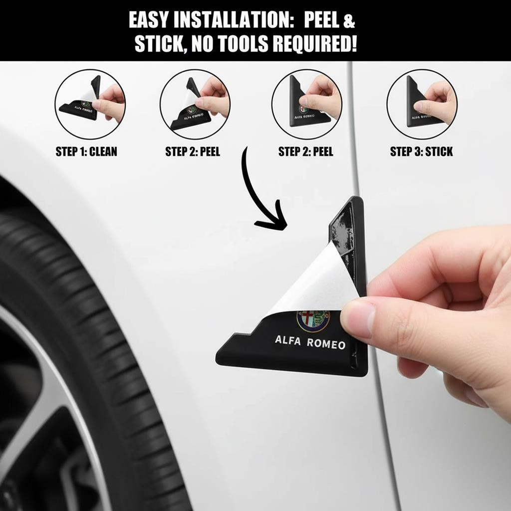 2PC Car Door Corner Cover Bumper Crash Scratch Protector Sticker For Alfa Romeogiulia Stelvio 159 147 156 166 Mito Stelvio Brera HG7