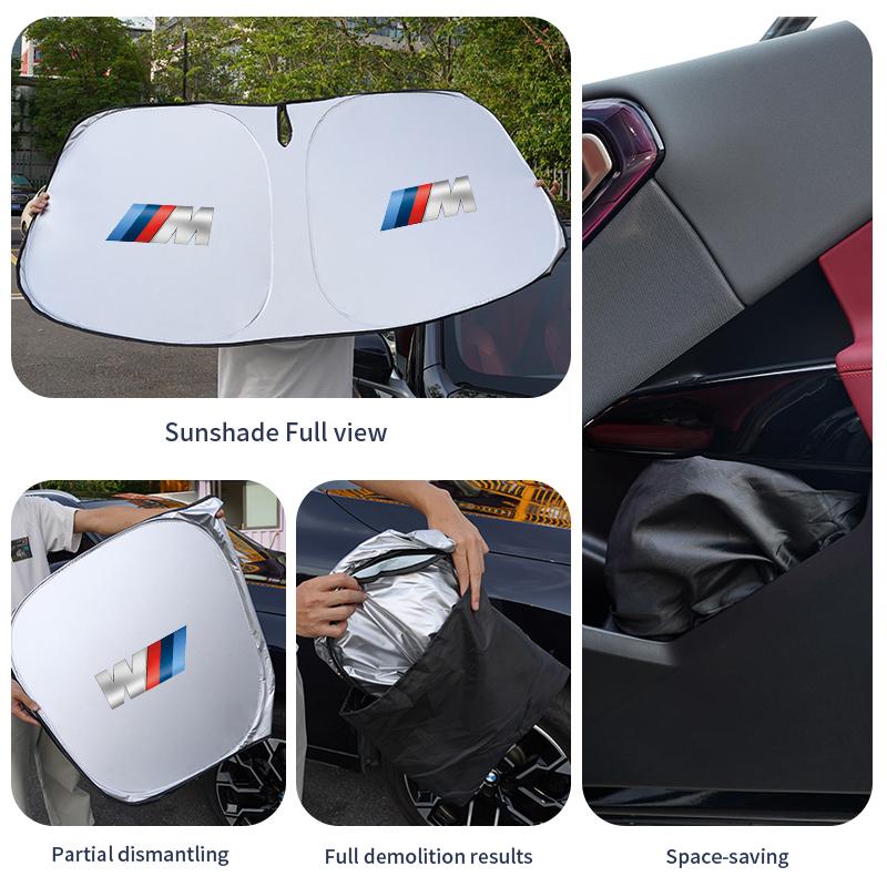 Car Front Windshield Sun Shade Heat Insulation Sun Visor Auto Accessories For BMW E90 G80 M3 G30 M5 F82 F83 F20 F21 G42 F95 F96