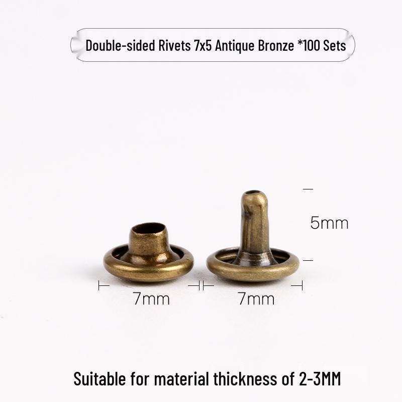 4-12mm DIY Metal Double-Sided Cap Rivet - Decorative Shoe Repair Accessory