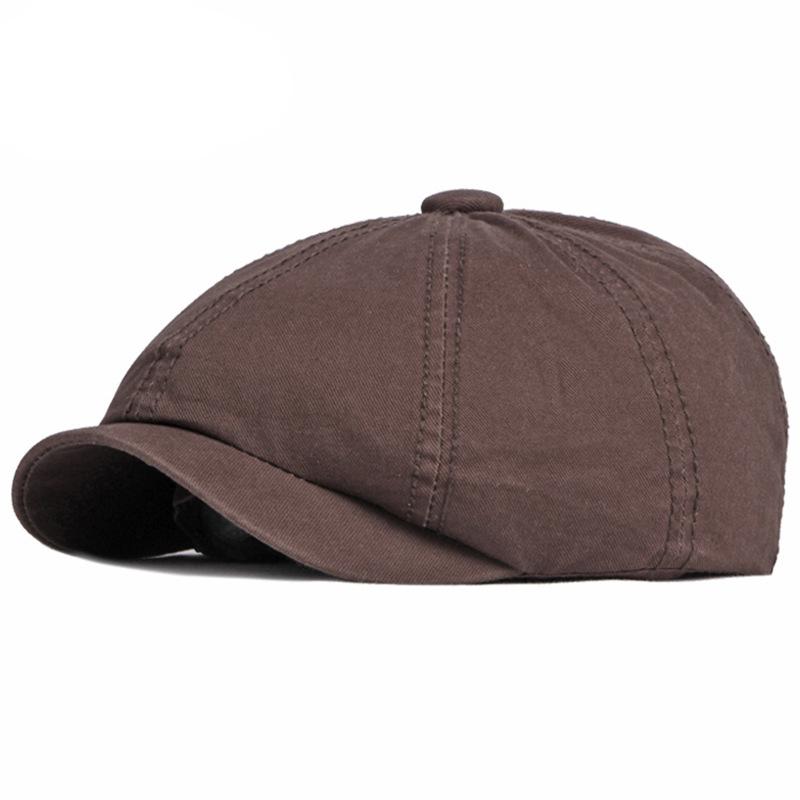 Unisex Vintage Cotton Duckbill Cap: Spring, Autumn & Winter Retro Solid Beret