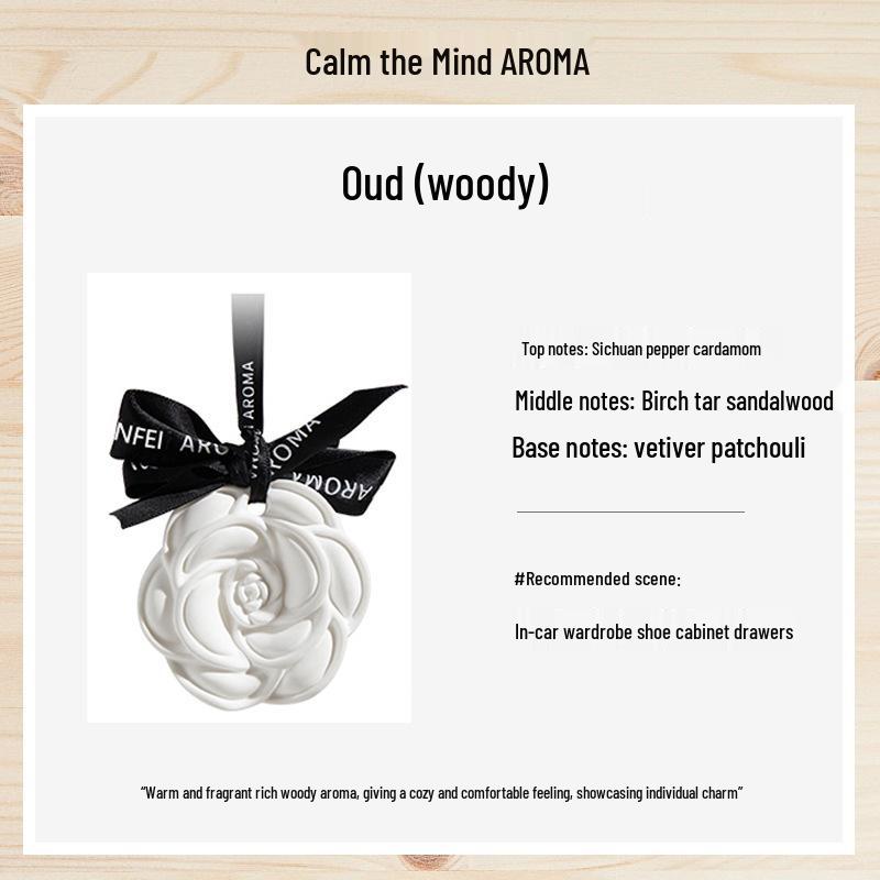 Camellia Air Freshener Pendant: Long-lasting Fragrance for Car, Wardrobe, and Home. Camellia Flower