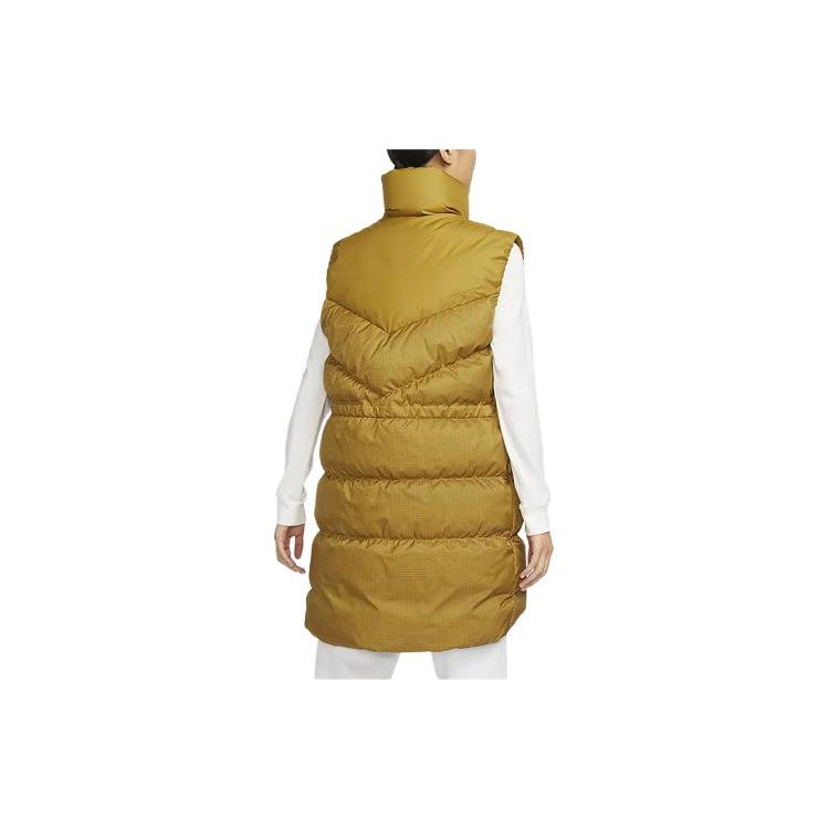 Nike Sportswear Windpuffer Therma-FIT Solid Color Zip-Up Stand Collar Loose Vest Women vest Bronze FN0031-716