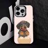 Cute Dachshund Dog Phone Case For iPhone 17,16,15,14,13,12,11,Pro,Max,Plus,E,Air,Mini Black Tpu Cover