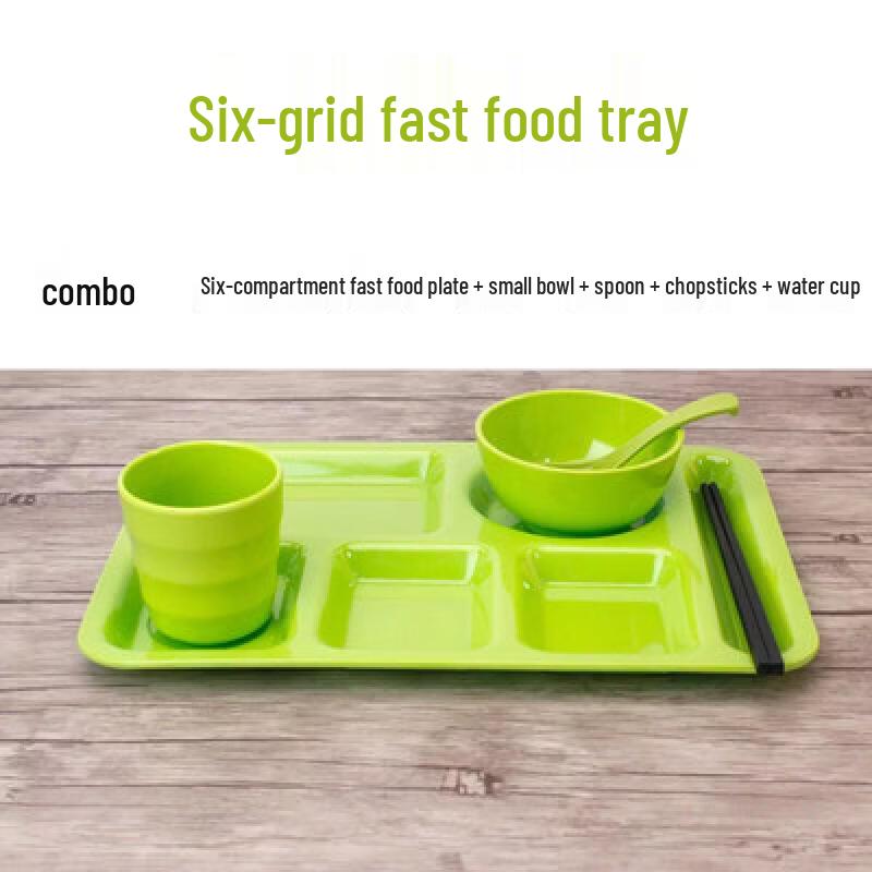 Thickened Melamine Divided Dinner Plate