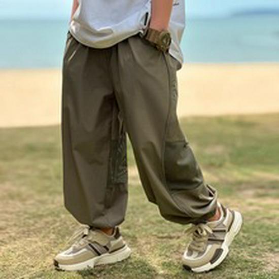 Boys' Quick-Dry Cargo Pants: Korean-Style Casual Summer Wear