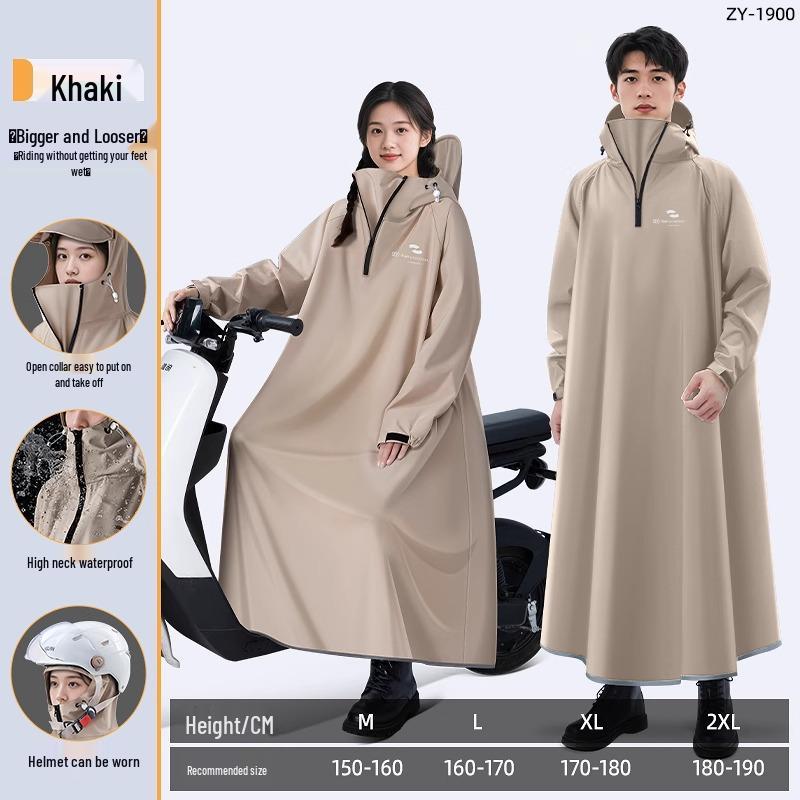Thickened Waterproof Electric Car Raincoat: Full-Body One-Piece Poncho for Men, Storm-Proof and Enlarged for Adults