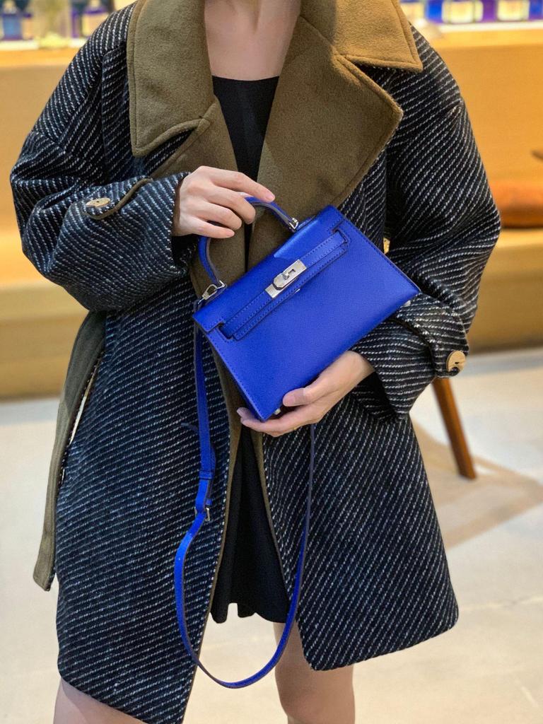 Elegant 2025 Summer Kelly-Style Mini Silver Buckle Handbag - Women's Shoulder & Crossbody Fashion Accessory