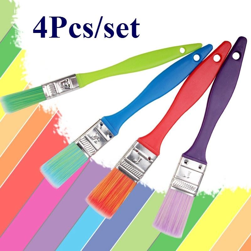 

4 шт./компл., легко чистящаяся нейлоновая кисть для масляной живописи для волос, акварельная кисть для художника, ручка для рисования