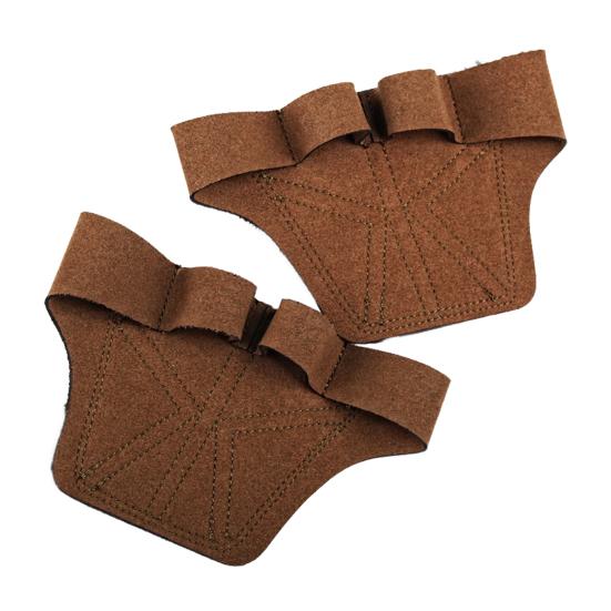 1 Pair Weightlifting Gym Grip Pad Hand Grip Protector 4 Fingers Gym Workout Gloves for Fitness Gym Double-Layer Non-Slip Sports Fitness Accessory