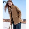 Betu Women's 2025 Winter Mid-Length Wool Blend Coat
