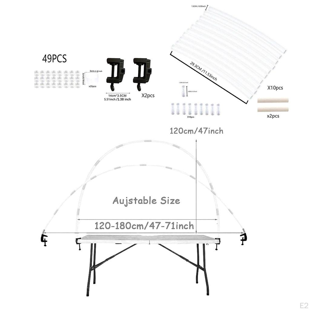 Over The Table Rod Stand with Clamps Top Arch Frame for Party Birthday
