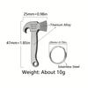 1pc Multifunctional Mini Portable Bottle Opener with Key Ring , Durable Metal EDC Tool for Camping, Hiking & Outdoor Adventures, Compact