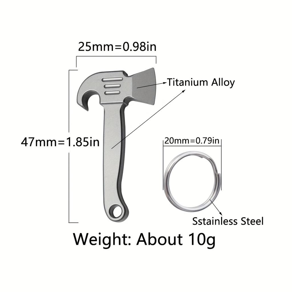 1pc Multifunctional Mini Portable Bottle Opener with Key Ring , Durable Metal EDC Tool for Camping, Hiking & Outdoor Adventures, Compact