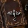 Dragon Lapel Pin 2Pcs Rhinestone Flying Brooch, Western Winged Pin, Alloy Brooch Sweater Cardigan Coat Suit Scarf Decor, Men Jewelry Accessories Clip