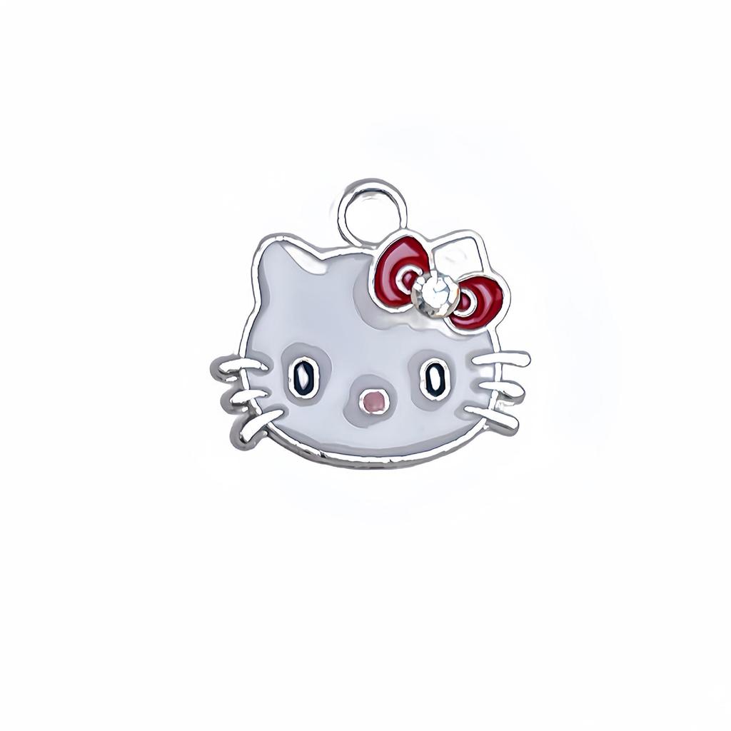 Cartoon Cat Rhinestone Necklace - Fashionable Girly Student Best Friend Chain with Niche Design.