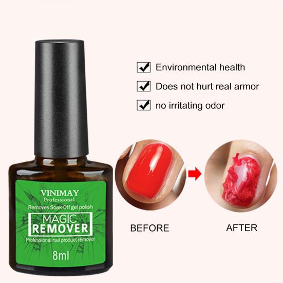 8ml Useful ResidueFree Green Color Nail Gel Remover UV Polish Glue
