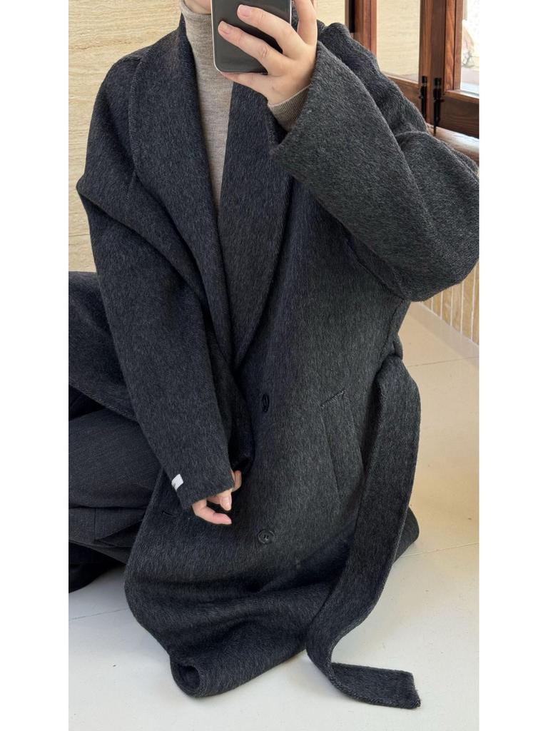 Hepburn-Style Loose Fit Wool Coat - New Autumn/Winter 2025, Age-Reducing Commute Design