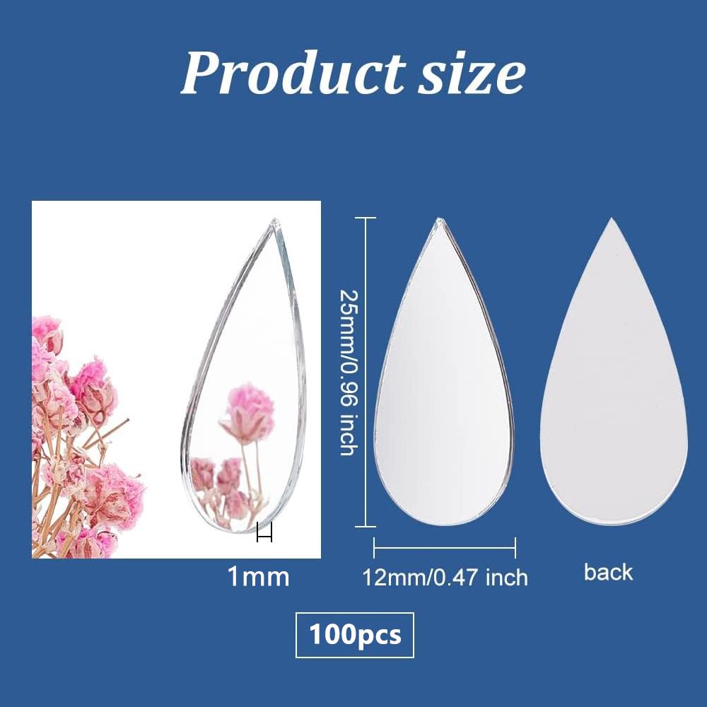 

100 шт. Наклейки на зеркало в форме капли и листа, акриловые самоклеящиеся мини-зеркальные плитки, самодельные настенные украшения для дома