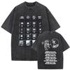 Iohe Black Casual Adt-Shirt Cotton R Team Tour Retro Rewash Adt-Shirt Rock Music Men And Women
