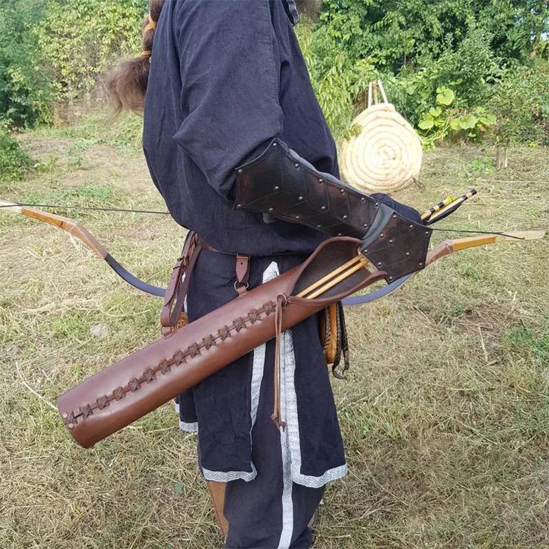 Faretra Medievale Vikinga per Tiro con l'Arco - Accessorio Cosplay Halloween Carnevale