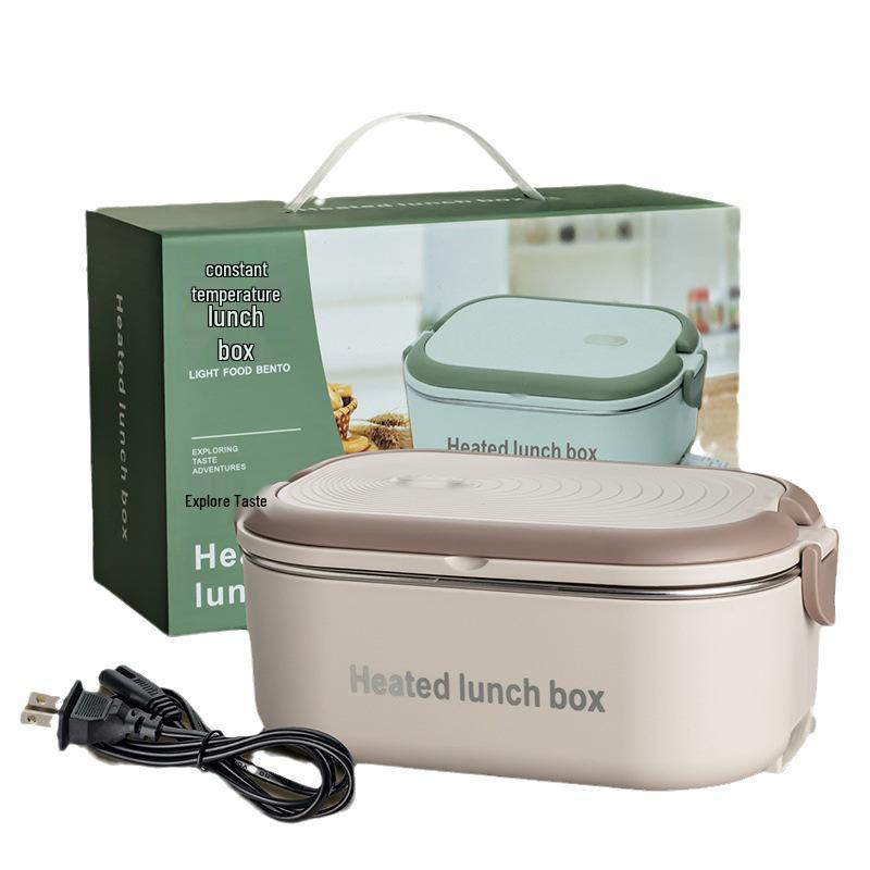 Portable Electric Heated Lunch Box – Insulated, Water-Free, Self-Heating for Students & Office Workers