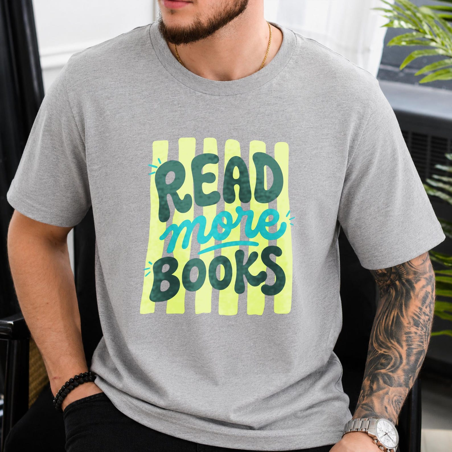 Read More Books Book Spine Graphic Tee, Pastel Bookworm Quote Print Top,Cute Reader Bibliophile Casual Shirt,Library Teacher Book Lover Tee L