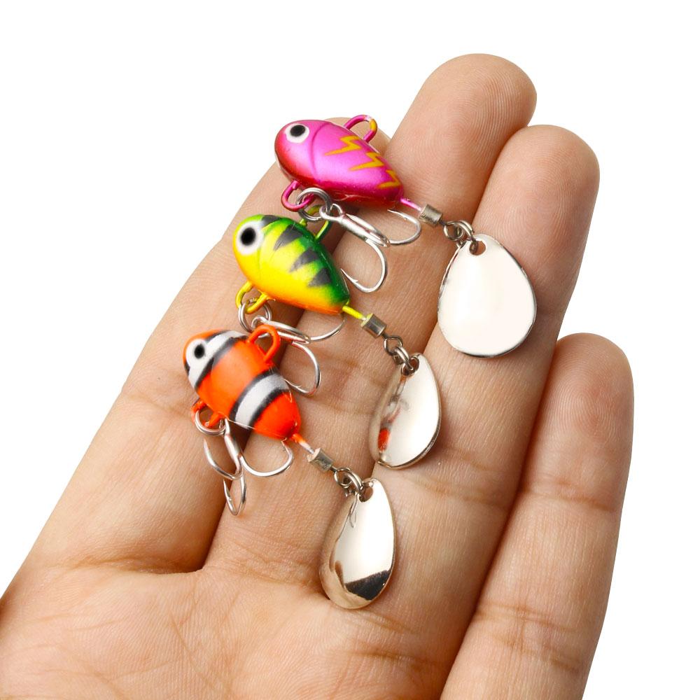 Metal vib Cu spinners Spoon Fishing Lure10g metal vib blade momeli de pescuit Lingura rotativa Freshwater Bass 10g/5cm