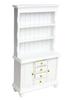 Miniature Furniture Dollhouse Wooden Miniature Cupboard Dining/Kitchen (White)
