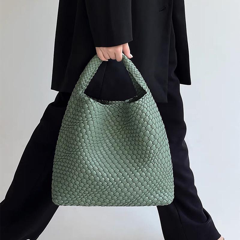 Women's Large Capacity Cross-Border Woven Shoulder Bag - Versatile Shopping & Commuter Tote