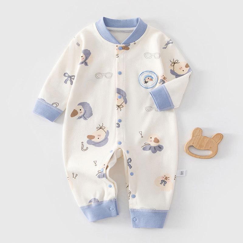 Bear Tribe Cotton Newborn Jumpsuit - All-Season, Tagless Baby Romper