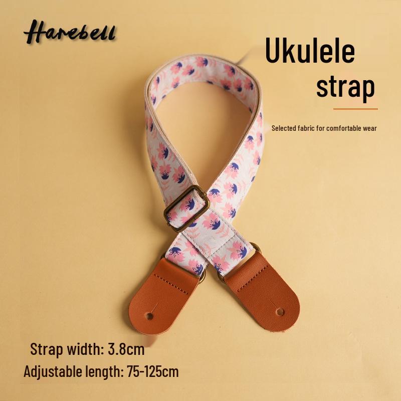 Kapok Flower Pattern Pink Guitar Crossbody Strap PO-020