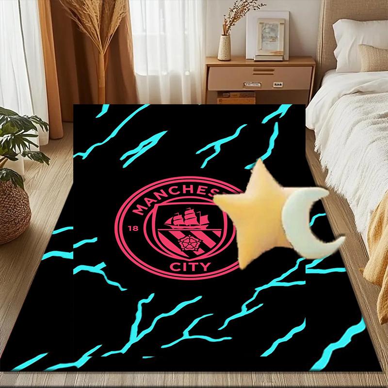 City Football Club Printed Office Carpet Chair Cushion  Entryway Rug, Rugs for Living Room, Bedroom Christmas gifts