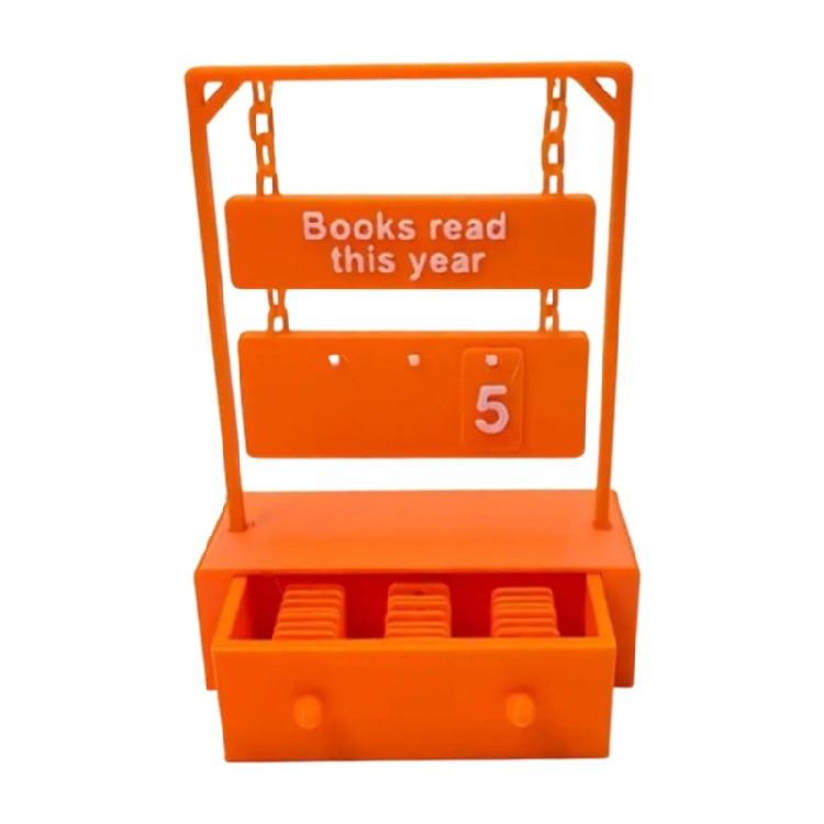 Hanging Book Counter Decorative Piece With Number Trackers And Bookmarks Holder Drawer Book Read This Year Trackers Gift