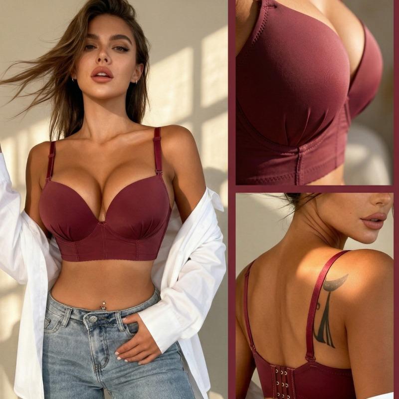 Chang Lizi underwear women's sexy and charming gathering anti-light underwear girl bra anti-back three-breasted