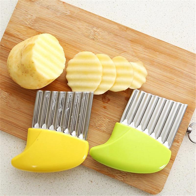 Kitchen Vegetable Tools Vegetable Wave Chopper Fruit Potato Cutter Knife Slicer Kitchen Tools