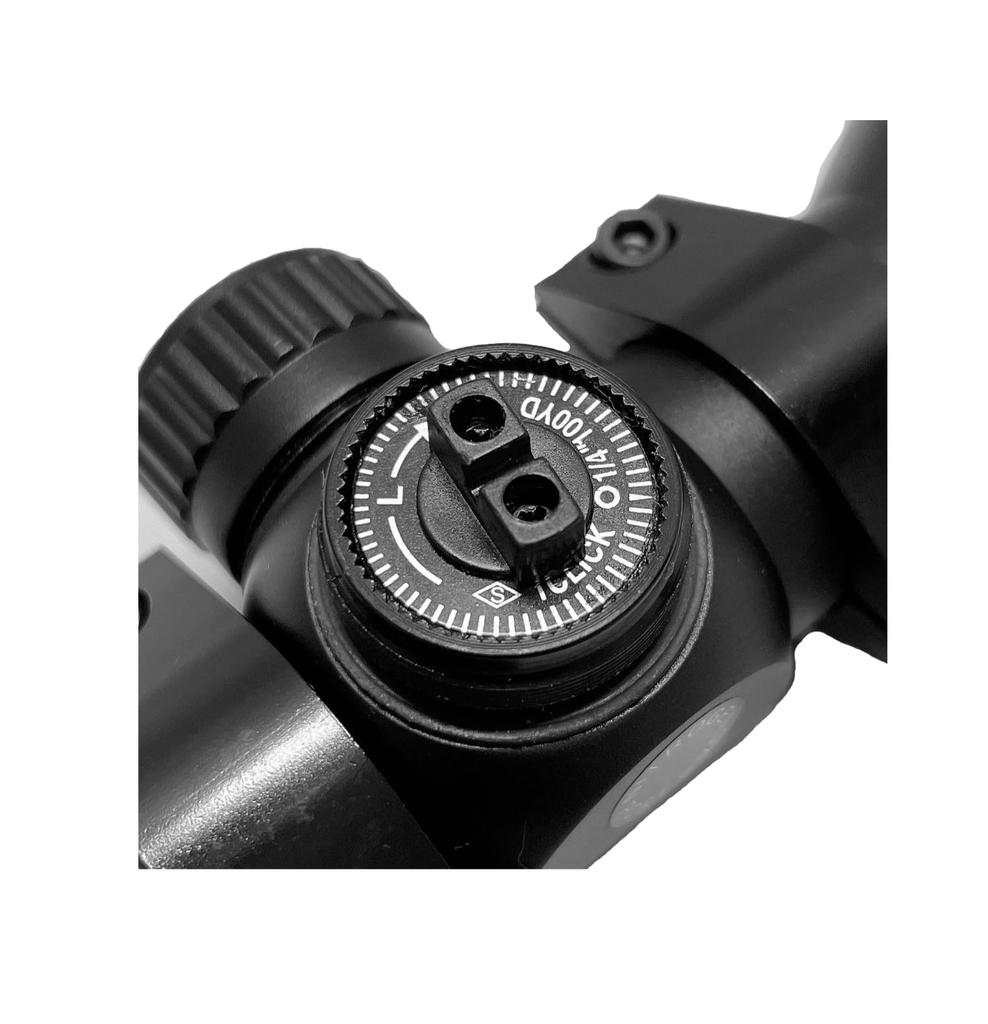 ChaosAirsoft Rifle Scope 1.5-5x32 Variable Magnification with Lens Cover and Zeroing Adjustment for Airsoft, Sniper Rifles, and More