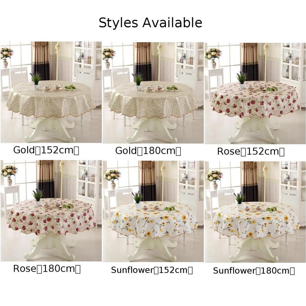 Tablecloth Table Cloth Round Stain Resistance Waterproof