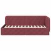 Corner Bed Frame Burgundy 90 X 190 Cm Fabric