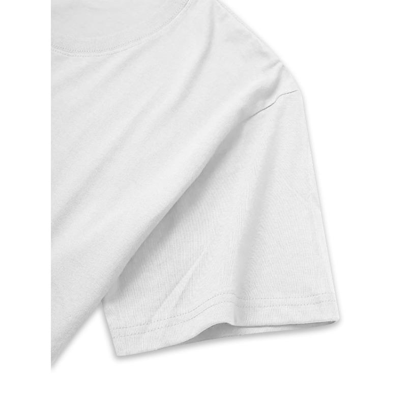 Women'S Comfortable Casual Short Sleeve Round Neck T-Shirt with Watermelon And Lime Design