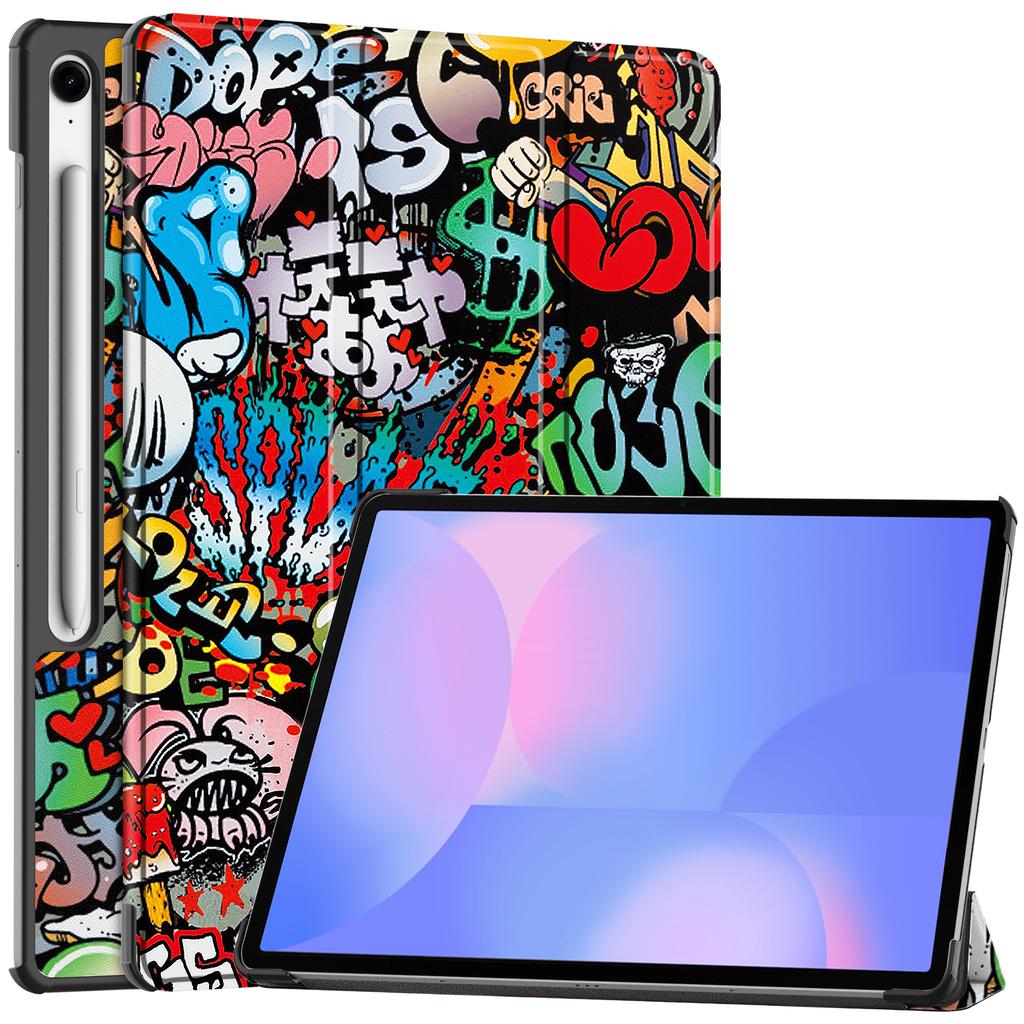 For Samsung Galaxy Tab S10 FE+ Case Pattern Print Leather Stand Tablet Cover